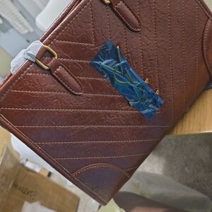 Brown Quilted Leather Women's Bag